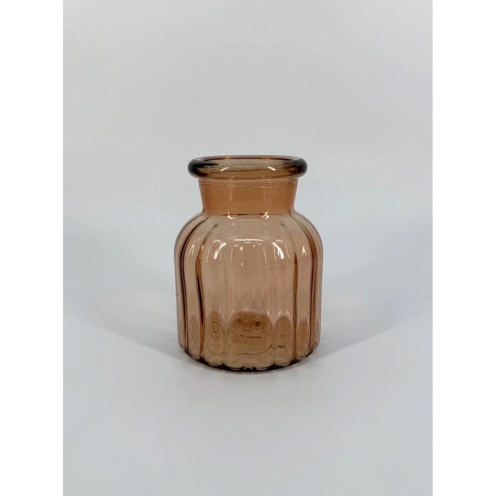 Vintage Peach Orange DPS IVY Vase Jar 5.5" Tall